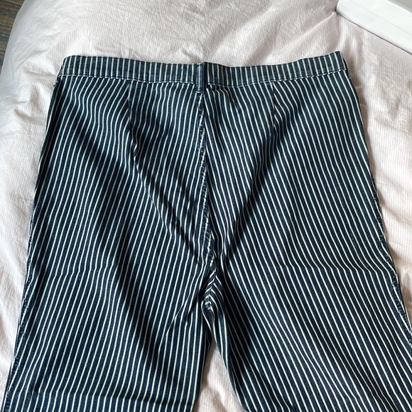 Navy Pin-Stripped Straight Leg Pants NWOT - Picture 2 of 8
